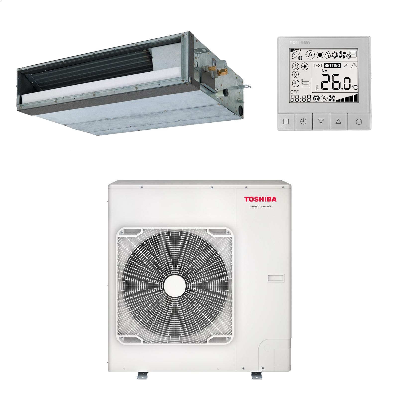 Aire acondicionado para local comercial SPA Di Classic 140 - Conjunto control simplificado